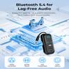Bluetooth 5.4 Transmitter Receiver for 2 AirPods/Headphones, 2-in-1 Airplane Bluetooth Adapter with Mic for Hands-Free Calls, Low Latency, Wireless Audio Adapter for Travel Flight TV Speakers view 2