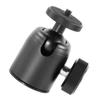 KOMBIUDA Rotating Aluminum Alloy Camera Tripod Ball Head Mount Mini Metal Screw Thread Adapter for DSLR Camcorders Stable Support Black view 1