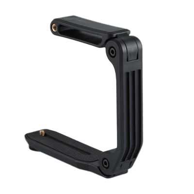 Mikinona Multipurpose Handheld Camera Stabilizer Bracket with Screw for DSLR Camcorder Support Folding Design with Mic and LED Light Mounts Black for Video Filming and Photography