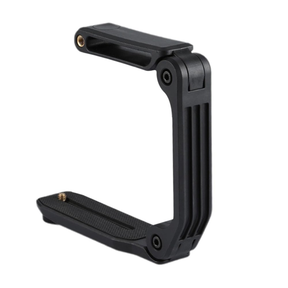 Mikinona Multipurpose Handheld Camera Stabilizer Bracket with Screw for DSLR Camcorder Support Folding Design with Mic and LED Light Mounts Black for Video Filming and Photography