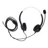 RJ9 Telephone Headset, Corded Binaural Phone Headphone with Noise Cancelling Mic, Headband and Soft Ear Cushions, for Call Center Customer Service Work view 1