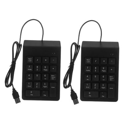 KOMBIUDA 2pcs Mechanical USB Numeric Keypad Keys Portable Number Pad for Laptop Desktop Computer with Sturdy Construction and Seamless USB Integration