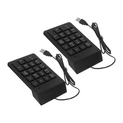 IWOWHERO 2pcs USB Numeric Keypad Compact Number Pad for Laptop PC Computer with Shortcut Keys Portable USB Interface Keyboard for Banking Financial Data Entry