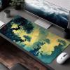 Mouse Pad Black Gaming Mouse Pad Tree Computer Desk Mat Keyboard Mat with Stitched Edges Waterproof Anti-Slip Rubber Base Smooth Surface PC for Home Office Accessories, Gifts 32 x 16 in PjY1774 F-B view 3