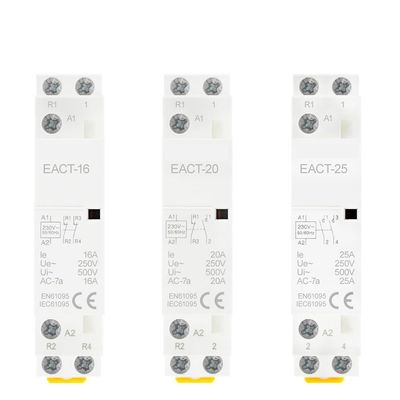 2P 16A 20A 25A 1NO 1NC 2NO 2NC AC 220V 230V 50/60Hz Din Rail Mounted Household Modular AC Contactor for Home House Hotel(2P 16A 2NC)