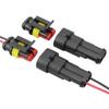 10 Kit 2 Pin Way Water Proof Electrical Wire Connector Plug 1.5mm Terminals 2Pin HID Plug Auto Xenon lamp Plug view 2