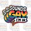 (3 PCS) Sound Gay I'm in Sticker Funny Pride Quote Vinyl Decal Waterproof for Laptop, Water Bottle, Phone Case, Car Gift for LGBTQ+ Community, Friends (Style 1, 2 inches) view 1