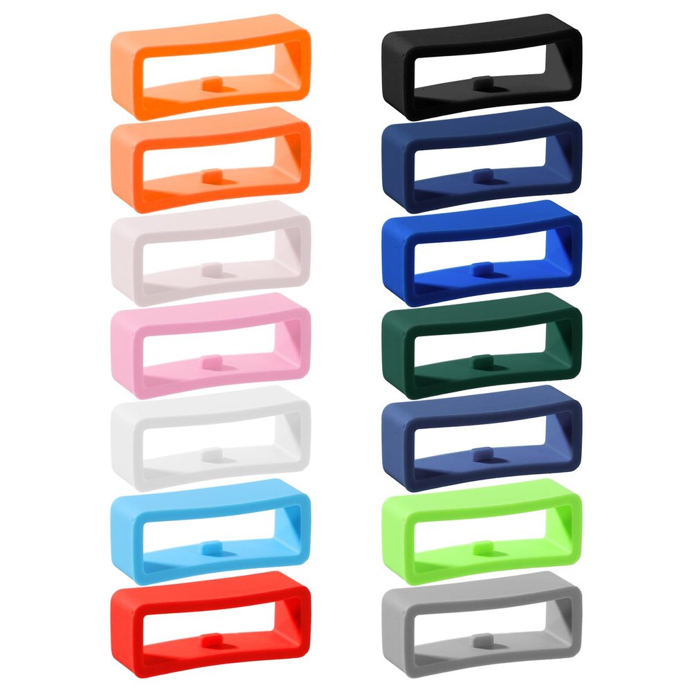 Ouligay 14 PCS Silicone Magic Band Locks Magic Band Clips Magicband Lock Fastener Rings Loop Secure Holder for Smart Bracelets Multicolored