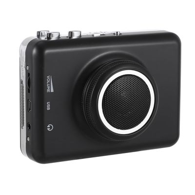 Mikinona USB Cassette Player with Detachable Speaker Music Digital Converter Tape to USB Tape Converter Compatible with Headphones for Portable Audio Playback