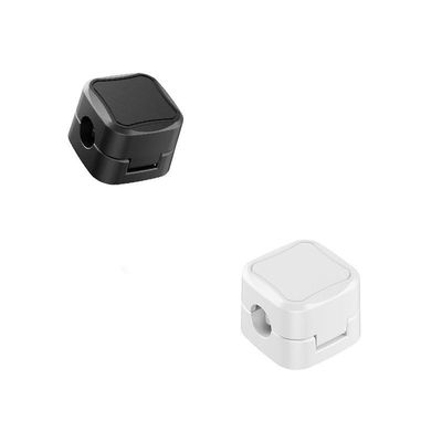 12 Pack Magnetic Cable Clips  [One-Snap Lock] Phone Cord Holder for Desk, Adhesive Magnetic Cord Organiser for Nightstand, Wall, Car  Under Desk Cable Management for Office, HomeBlack+White