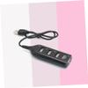 CONGARTENO Portable USB Hub with Ports High-Speed Data Transfer Compatible with Laptop Computer Tablet and Smartphone Black USB Expansion Splitter for view 4