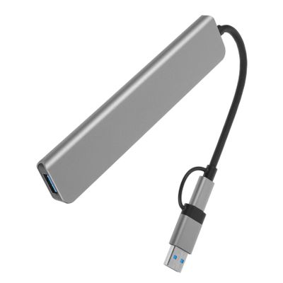 KOMBIUDA USB Hub Multi-Port Adapter with Dual-Head Splitter High-Speed Data Connection Type-c Extender for Laptops Compatible USB Connectors for Efficient Multitasking and Extra Ports