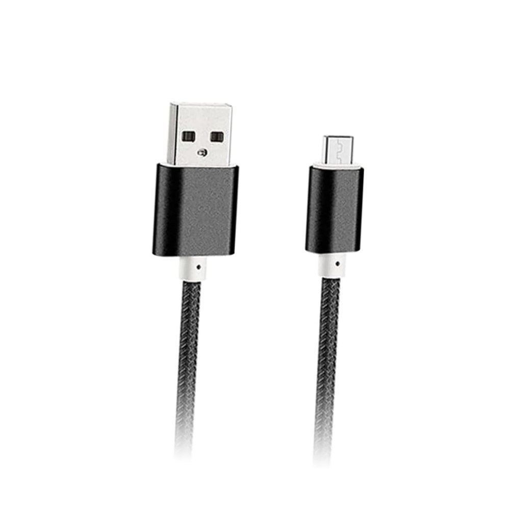 KOMBIUDA Nylon Braided Micro USB Charging Cable Extra Long Rapid Charge Cord for Mobile Devices Black Compatible with Power Bank and Charging Station
