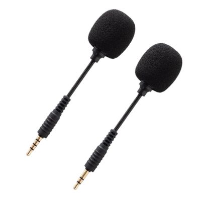 FELTECHELECTR 2pcs Bendable Mini Denoise Condenser Microphone for Phone Tablet Laptop High-Definition Sound Portable Flexible Gooseneck Mic for Streaming Podcast Gaming Recording