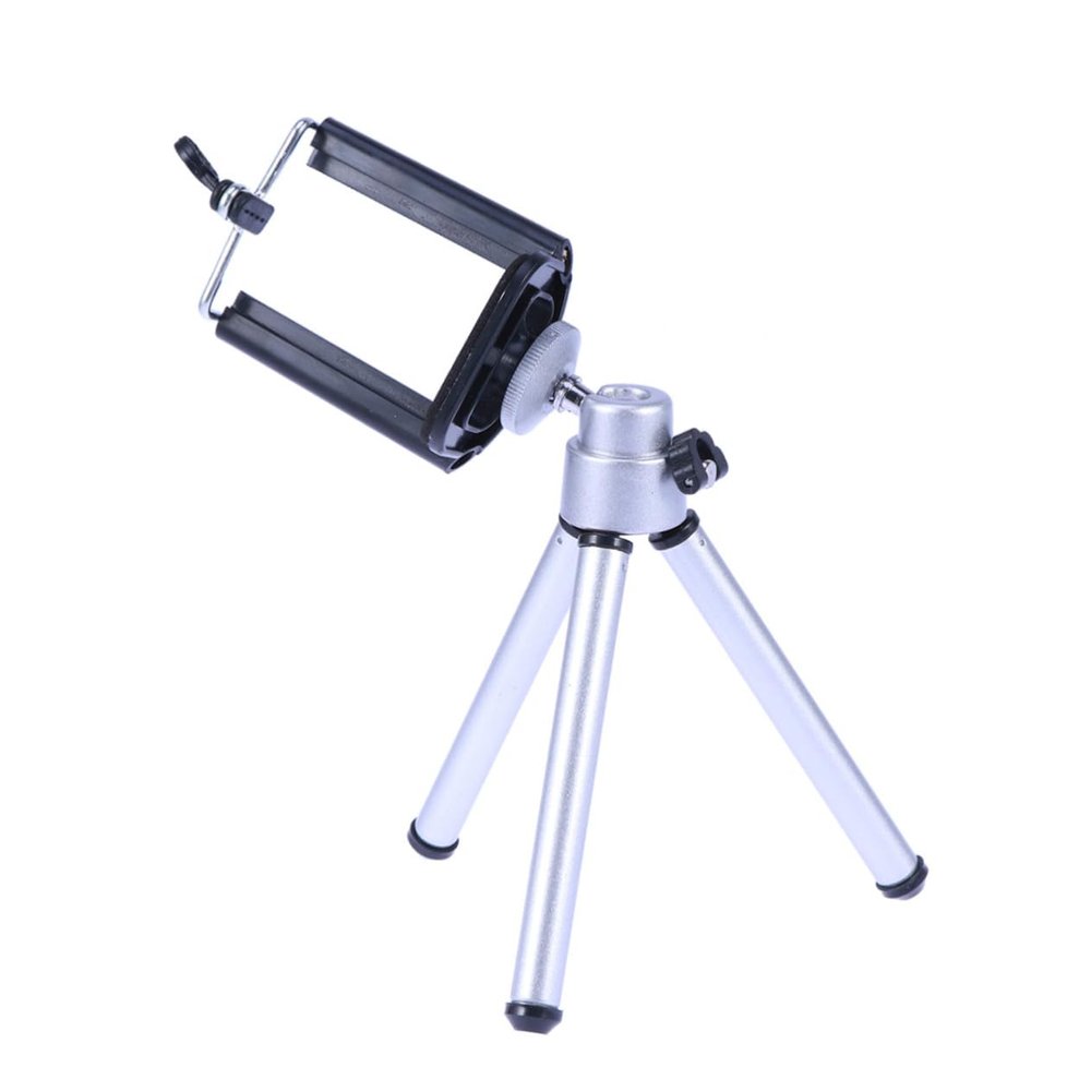 KOMBIUDA Portable Camera Tripod Stand with Adjustable Legs and Extendable Phone Clamp Holder for Phones Non-Slip Rubber Feet Lightweight and Flexible for Outdoor Travel Photography