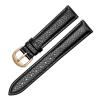 INEOUT Genuine Leather Watch Strap For Women Quick Release Band 12mm 14mm 16mm 18mm 20mm Fashion Watchband Wristwatches(BLACK GD,18mm) view 1