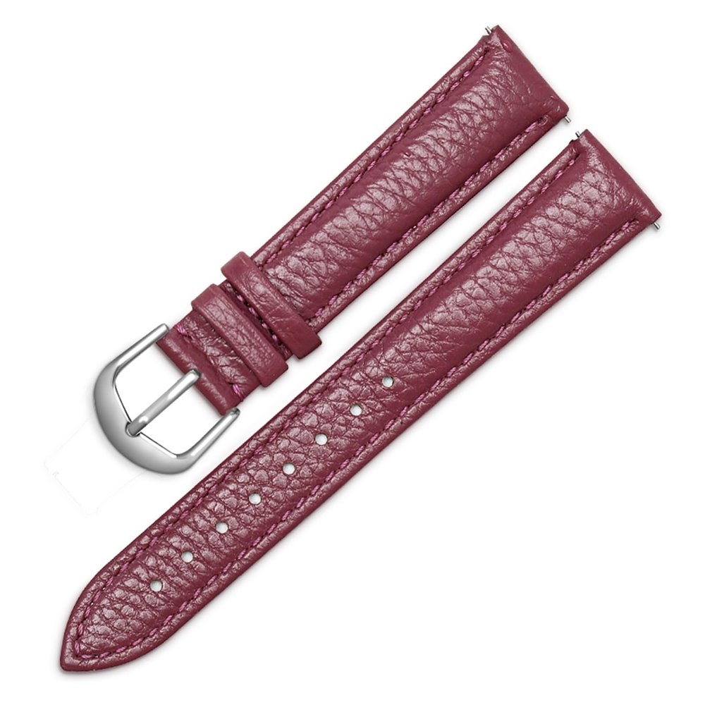 INEOUT Genuine Leather Watch Strap For Women Quick Release Band 12mm 14mm 16mm 18mm 20mm Fashion Watchband Wristwatches(PURPLE SL,12mm)