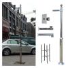 ERRULAN 304 Stainless Steel Security Pole, Camera Surveillance Pole and Bracket for School Backyard Porch Patio Walkway, Wide Angle CCTV Pole with Quick Setup(Height 4.9+4.9 ft) view 1