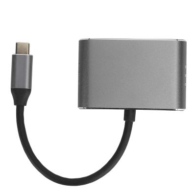 5 in 1 Docking Station, Type C Hub with USB30., 60W PD Charging and 35mm. Audio, Aluminum Alloy USB C Adapter for Laptop Computer, Notebook Accessory, 4K 1080P Output