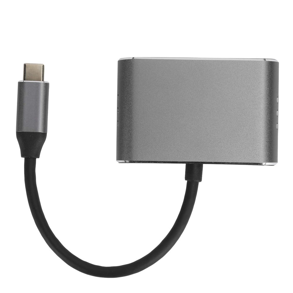5 in 1 Docking Station, Type C Hub with USB30., 60W PD Charging and 35mm. Audio, Aluminum Alloy USB C Adapter for Laptop Computer, Notebook Accessory, 4K 1080P Output