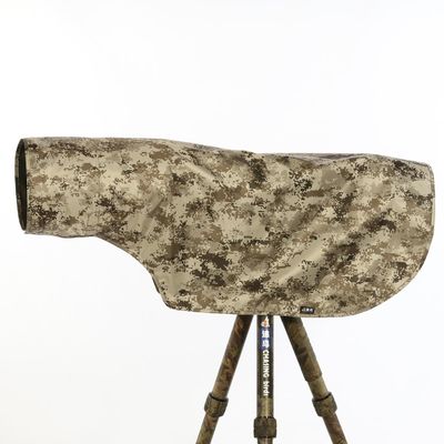 CHASING BIRDS Camouflage Waterproof Rain Covers Raincoat for Nikon Z 180-600mm f/5.6-6.3 VR (Brown Grid)