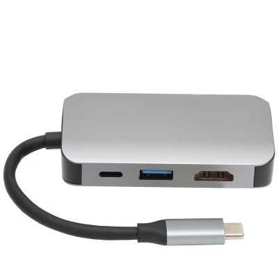 4 in 1 Type C Docking Station, USB C Hub with, PD Charging and USB 30. Ports, Aluminum Alloy Adapter for Laptop, Phone, TV, Slim Portable for Home Travel