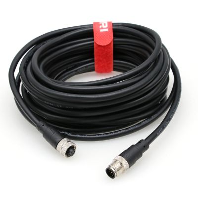 DRRI M12 8-Pin Male to Female Extension Cable for Sensor Automation Application Humminbird Network