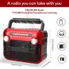 Portable Weather Radio - Rechargeable Outdoor Radio, 3-Level Brightness, Preparedness Device, Multifunction Travel Audio Tool for Camping, Storms, and Adventure Trips 5.91x3.15x4.72 Inches view 2