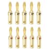 100PCS Gold Speaker Banana Cable Wire Adapters Plugs Copper Straight Connectors view 1
