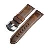 INEOUT Hand-Made Leather Watchband Compatible With PAM111 441 Italian Top Layer Strap, Oil Wax 20 22 24 26MM Male(Black clasp,24mm) view 2