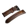 INEOUT Hand-Made Leather Watchband Compatible With PAM111 441 Italian Top Layer Strap, Oil Wax 20 22 24 26MM Male(Black clasp,24mm) view 4