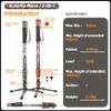 Fotopro Professional Camera Monopod with Feet, 73.4" Carbon Fiber Portable Travel Monopod with Removable Tripod Stand Base, Quick Release for Travel Sports Wildlife Photo, 22 lbs Load, X-Airfly Mono view 2