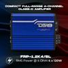 DS18 FRP-1.2K4/BL Compact 4-Channel Full-Range Class-D Amplifier | 1200W RMS | 1-Ohm Stable | Smart Cooling | Tiffany RCA | HPF/LPF Crossover | High Efficiency Digital Car Audio Amp view 2