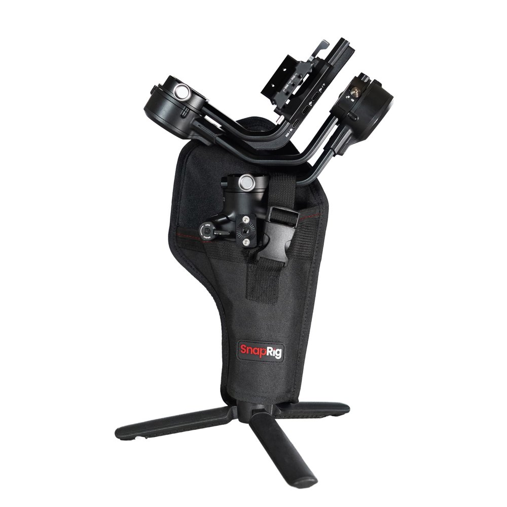 The SnapRig Gimbal Holster Belt Clip  Hands-Free Camera Stabilizer Support for DJI RS & Zhiyun Gimbals, Professional Videography Gear