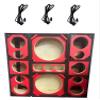 12" Brazilian Style Chuchera Speaker Box for Two 12" Speakers & Three 4" Tweeters Vented Enclosure for Car and Two 2" Driver Box view 1