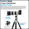 Fotopro 63" Travel Camera Tripod, Anti-Sand 44mm Ball Head, Lightweight Professional Carbon Fiber DSLR Tripod Stand, Arca-Swiss Quick Release Plate with Safety Lock, 22lbs Load, MP-6 view 3