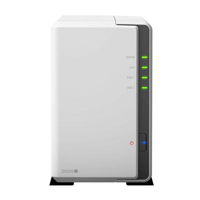Synology DiskStation DS220j NAS Server for Business with Quad Core CPU, 512MB Memory, 2TB SSD Storage, DSM Operating System