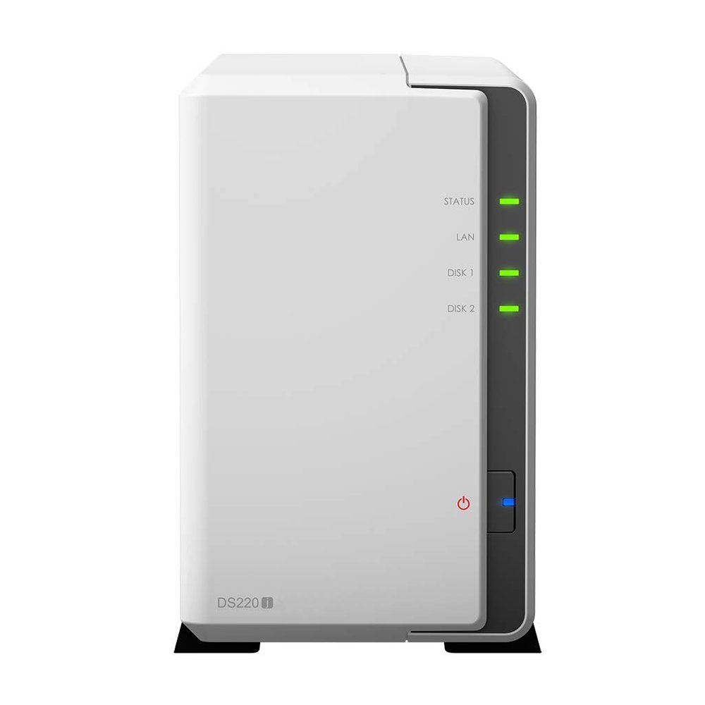 Synology DiskStation DS220j NAS Server for Business with Quad Core CPU, 512MB Memory, 2TB SSD Storage, DSM Operating System