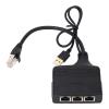 Network Splitter 1 to 3, Gigabit Network Splitter, 1000Mbps RJ45 Ethernet Splitter Adapter with USB Cable, Speed Internet Splitter for TV Router Modem, Compact and Portable ABS view 1