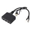 Network Splitter 1 to 3, Gigabit Network Splitter, 1000Mbps RJ45 Ethernet Splitter Adapter with USB Cable, Speed Internet Splitter for TV Router Modem, Compact and Portable ABS view 2