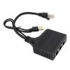 Network Splitter 1 to 3, Gigabit Network Splitter, 1000Mbps RJ45 Ethernet Splitter Adapter with USB Cable, Speed Internet Splitter for TV Router Modem, Compact and Portable ABS view 4