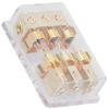 3 Way Holder Box, 1x0GA in 3x4GA Out Distribution Block, Performance 60A Holder with Transparent Cover, for Car Yacht Stereo Audio Modification, Heat and Base view 4