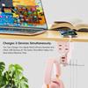 ALACOO Gaming Headphone Stand with Charging Station - Aluminum Hooks Headphone Holder, Under Desk Headset Stand, 3 USB & AC Outlet, Surge Protector & Cable Organizer, Gift for Girl/Men view 2