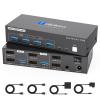 8K 60Hz Kvm Switch 2 Monitors 2 Computers, Support 4K 120Hz Kvm Switch,KVM Switches for 2 Computers Share Mouse Keyboard and 2 Screens, with USB 3.0 Cables and Extended Controller Plug and Play view 1