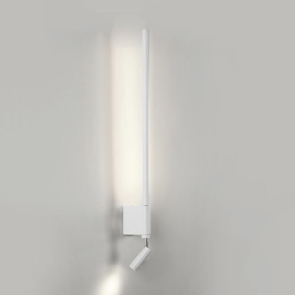 BKBXRSYR Wall Light Linear Long Tube Ultrathin Bedside Reading Light Modern Led Warm Light 3000k Lamps with Adjustable Spotlight Lights(Light Green,23cm)