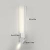 BKBXRSYR Wall Light Linear Long Tube Ultrathin Bedside Reading Light Modern Led Warm Light 3000k Lamps with Adjustable Spotlight Lights(Light Green,23cm) view 2