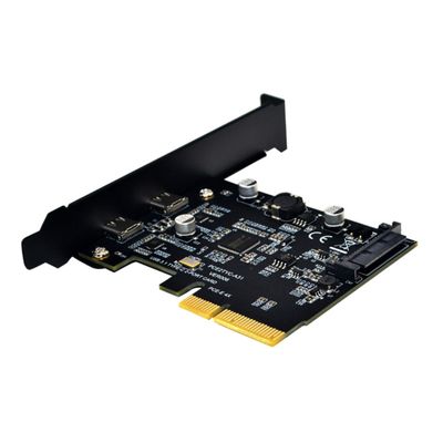 KOMBIUDA 10Gbps USB Pcie Expansion Card with Dual USB-c Ports High-Speed Data Transfer for SSD External Hard Drives Flash Drives Metal Heatsink Stable Performance for Computer Upgrades
