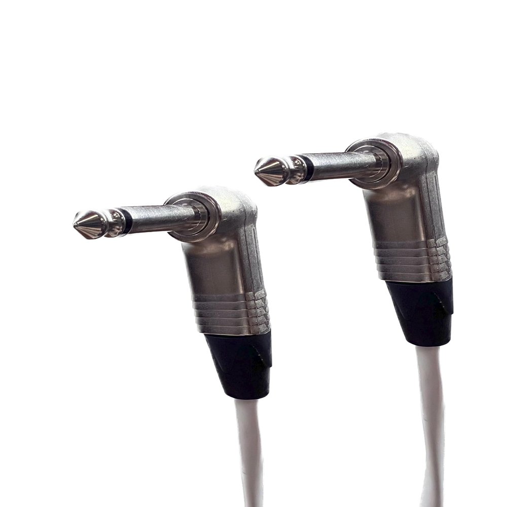 1/4" TS Right Angle to Right Angle Plenum Speaker Cable 14 AWG, 25ft