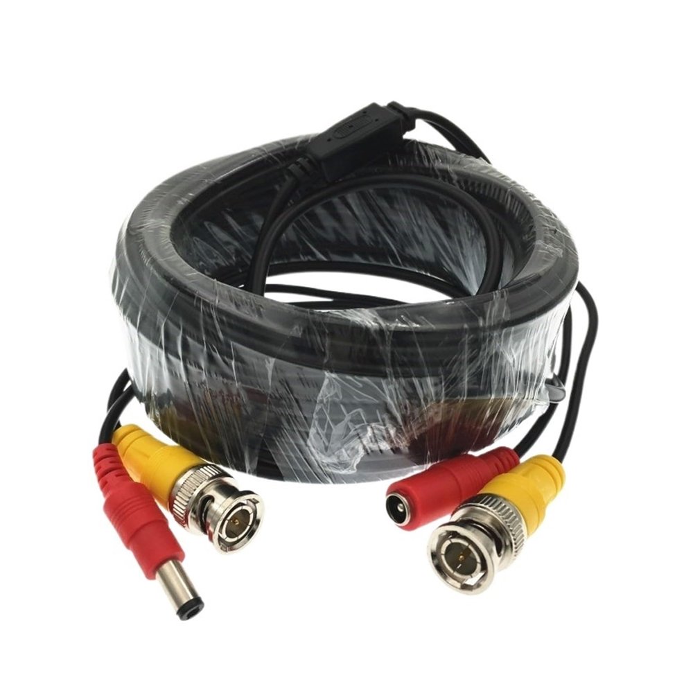 1Pcs BNC Video Cable Security Camera DC Power Copper Core Surveillance System Installation Accessories 5M ~ 30M(10M)