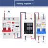 A Dual Display 40/63A 230V Din Rail Adjustable Digital Over Under Voltage Relay Surge Protector Limit Over Current Protection(40A) view 3